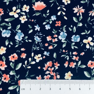 Jersey | Flowers | marineblau